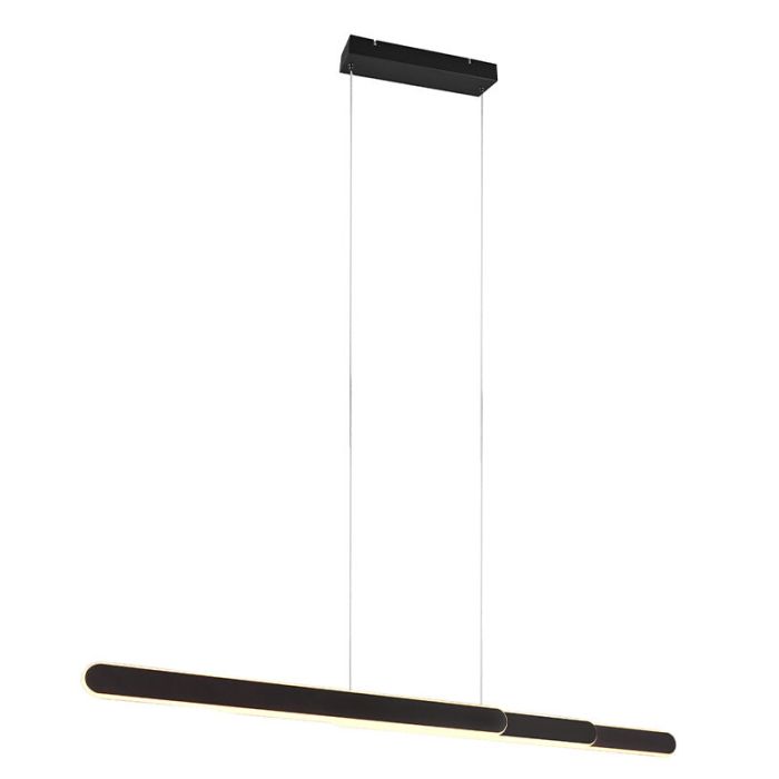 Black pendant light design, Dwayn, 48W, warm to cold white adjustable LED, with touch dimmer