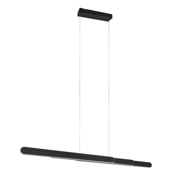 Black pendant light design, Dwayn, 48W, warm to cold white adjustable LED, with touch dimmer