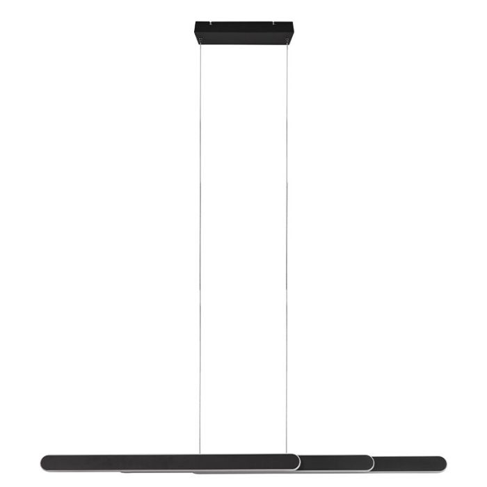 Black pendant light design, Dwayn, 48W, warm to cold white adjustable LED, with touch dimmer