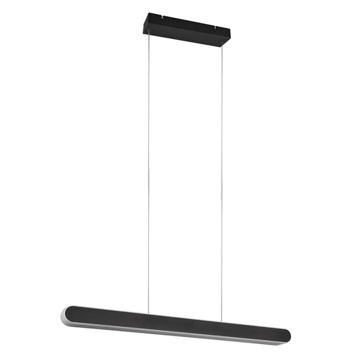 Black pendant light design, Dwayn, 48W, warm to cold white adjustable LED, with touch dimmer
