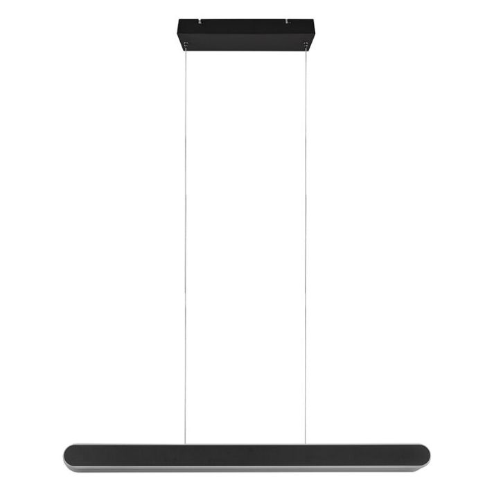 Black pendant light design, Dwayn, 48W, warm to cold white adjustable LED, with touch dimmer