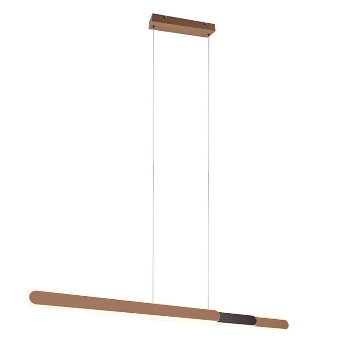 Brass pendant light design, Dwayn, 48W, warm to cold white adjustable LED, with touch dimmer