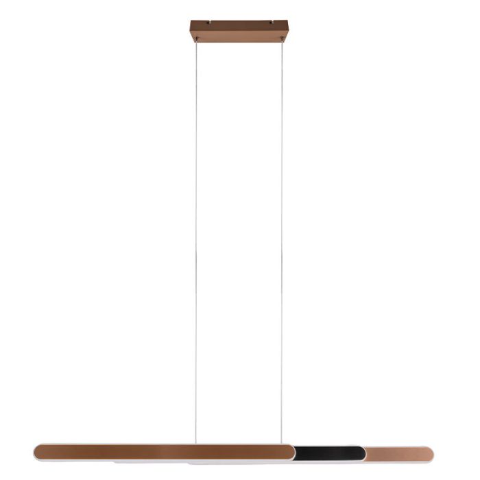 Brass pendant light design, Dwayn, 48W, warm to cold white adjustable LED, with touch dimmer