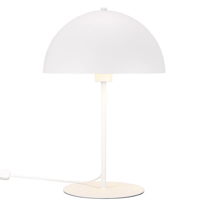White table lamp modern, Fransisca, with switch