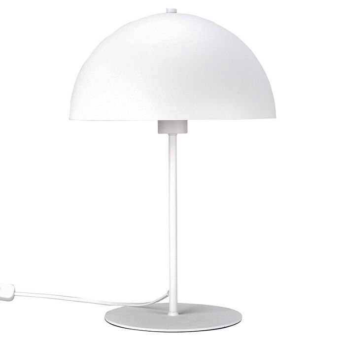 White table lamp modern, Fransisca, with switch