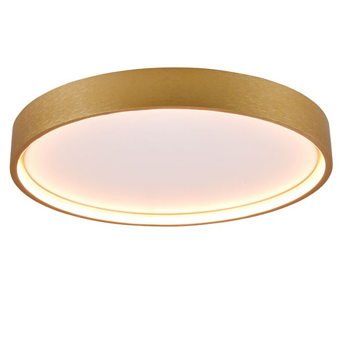 Brass flush ceiling light modern, Destin, 29W, warm to cold white adjustable LED