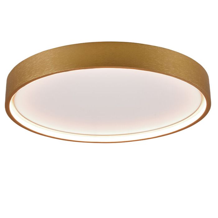 Brass flush ceiling light modern, Destin, 29W, warm to cold white adjustable LED