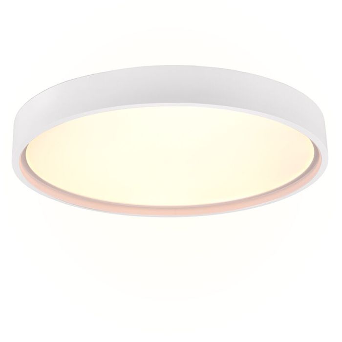 White flush ceiling light modern, Destin, 29W, warm to cold white adjustable LED