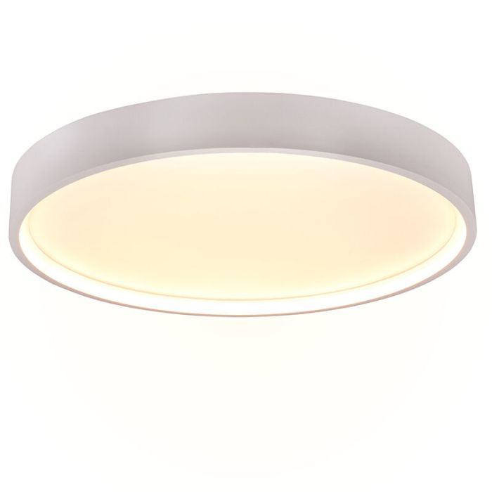 White flush ceiling light modern, Destin, 29W, warm to cold white adjustable LED