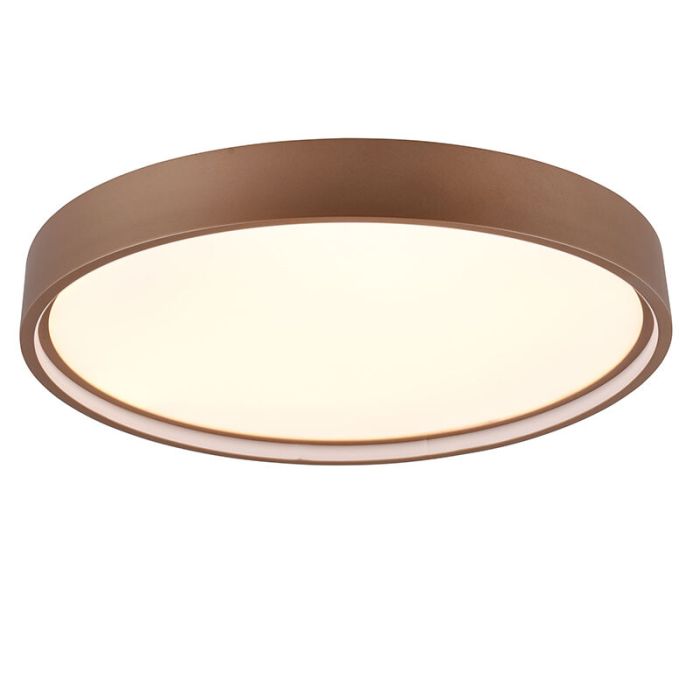 Taupe flush ceiling light modern, Destin, 29W, warm to cold white adjustable LED
