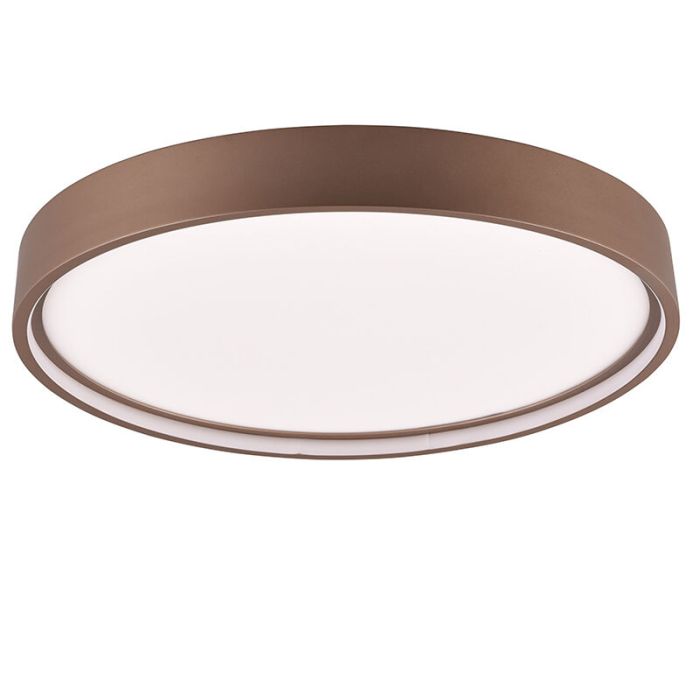 Taupe flush ceiling light modern, Destin, 29W, warm to cold white adjustable LED