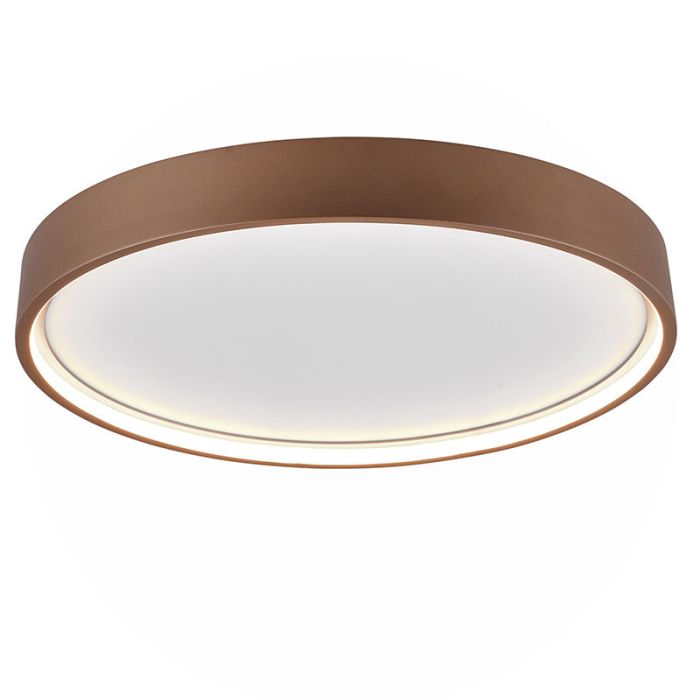 Taupe flush ceiling light modern, Destin, 29W, warm to cold white adjustable LED
