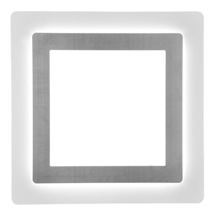 Nickel flush ceiling light modern, Frans, 46W, warm to cold white adjustable LED, with remote control