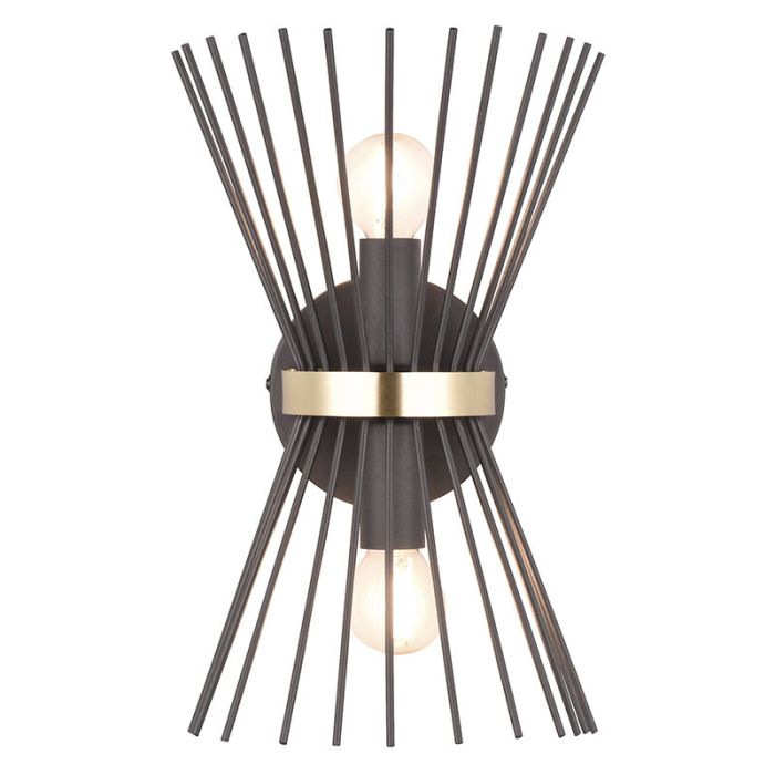 Black wall light industrial, Fransiscus