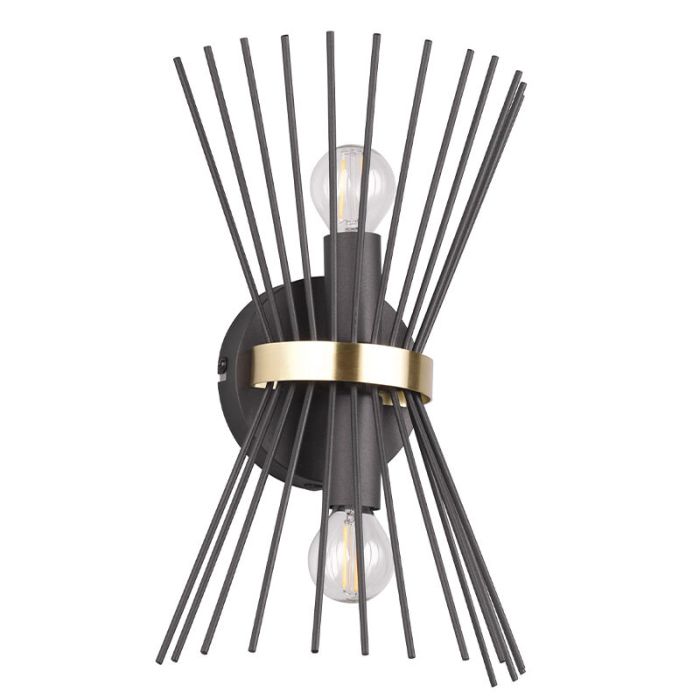Black wall light industrial, Fransiscus
