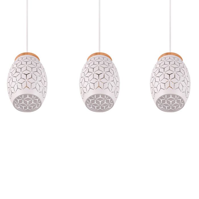 White pendant light modern, Delana