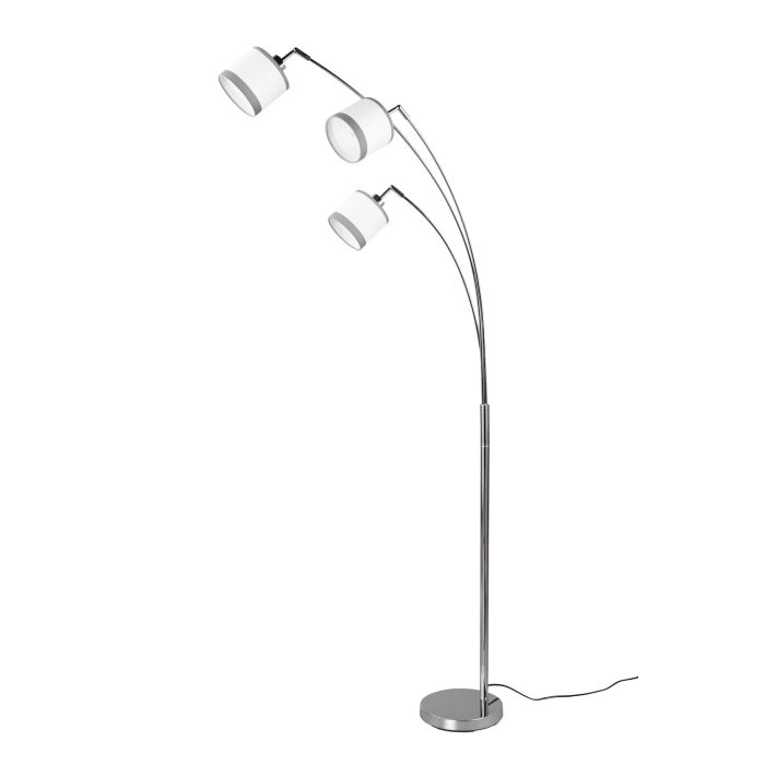 White arc floor lamp modern, Denley, with switch