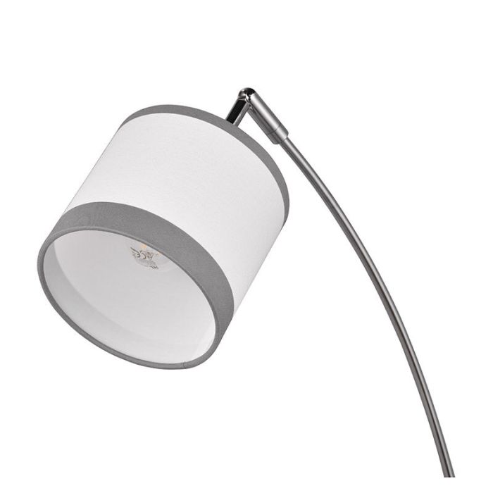 White arc floor lamp modern, Denley, with switch