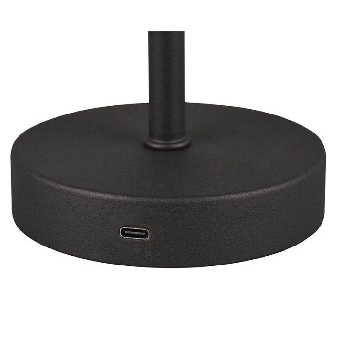 Black table lamp modern, Dustin, 1,5W, 3000K LED, with touch dimmer