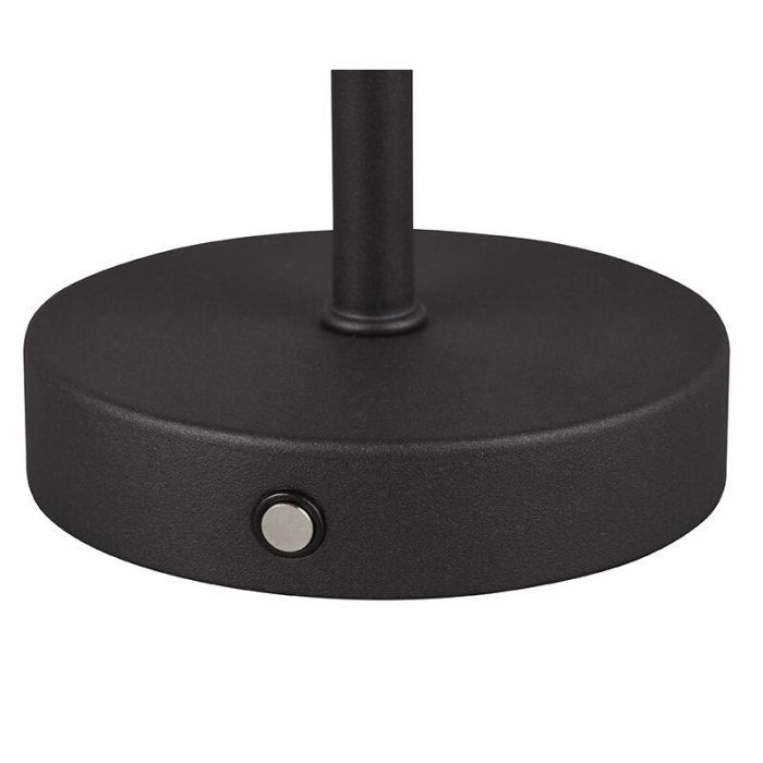 Black table lamp modern, Dustin, 1,5W, 3000K LED, with touch dimmer