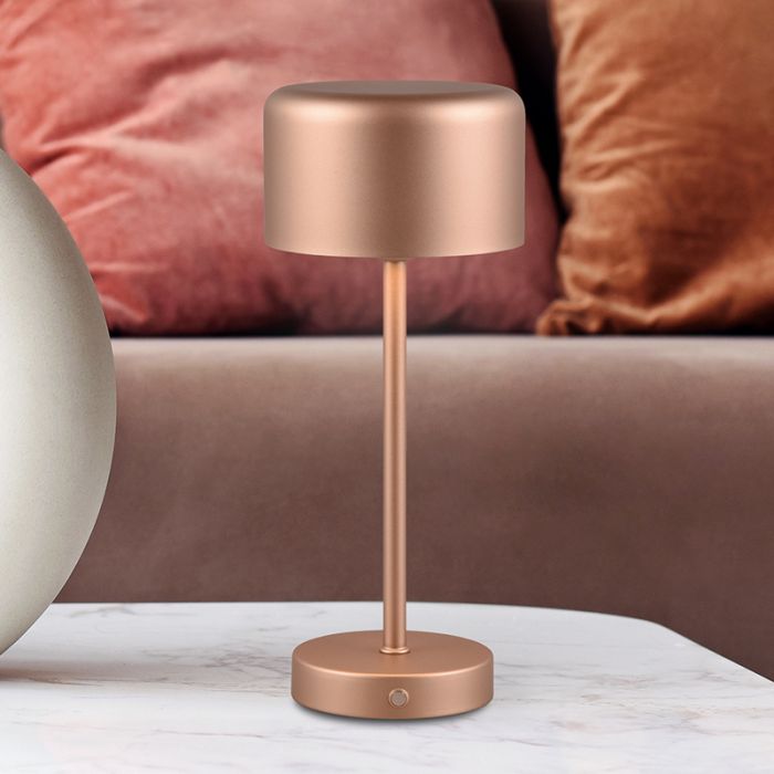 Bronze table lamp modern, Dustin, 1,5W, 3000K LED, with touch dimmer