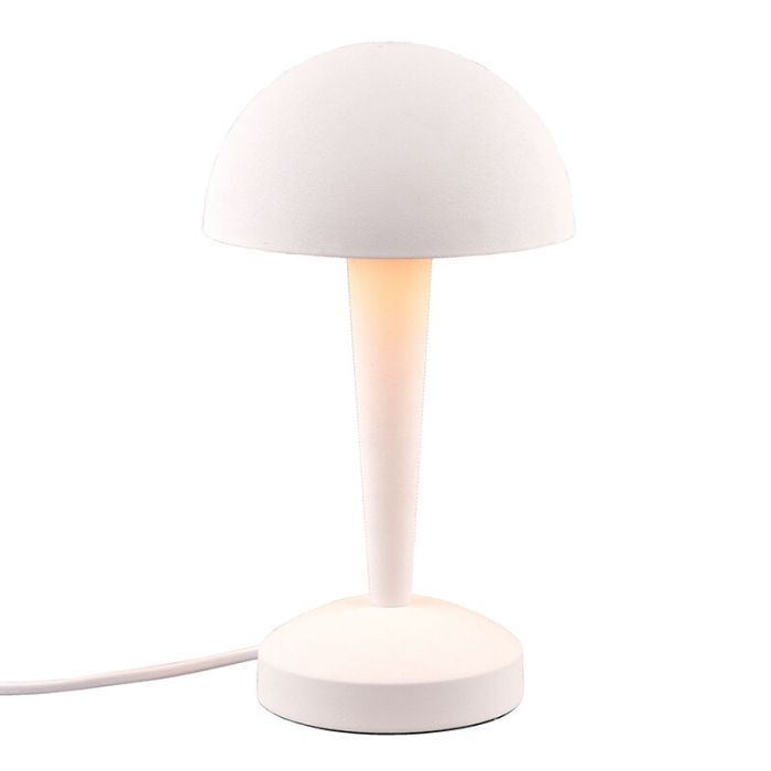 White table lamp modern, Delila, with touch dimmer