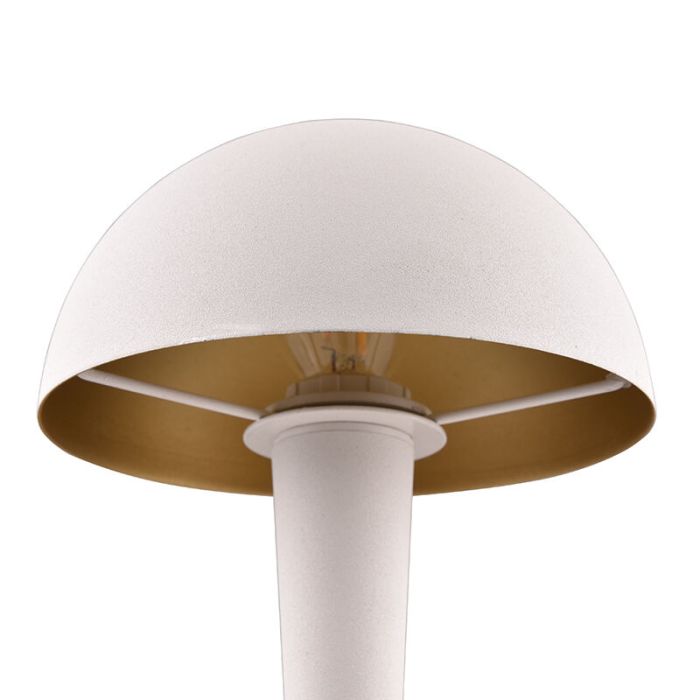 White table lamp modern, Delila, with touch dimmer