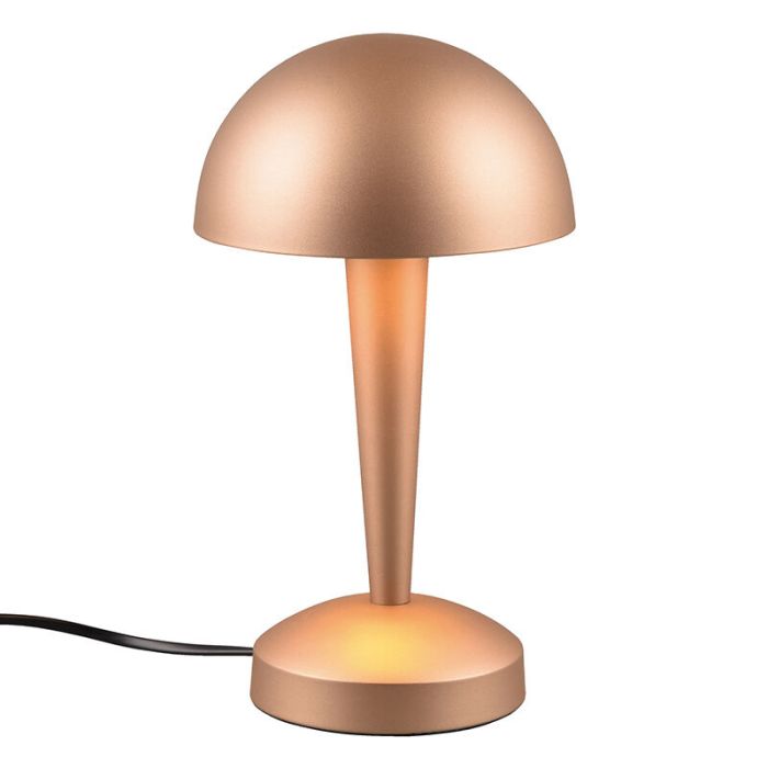 Taupe table lamp modern, Delila, with touch dimmer