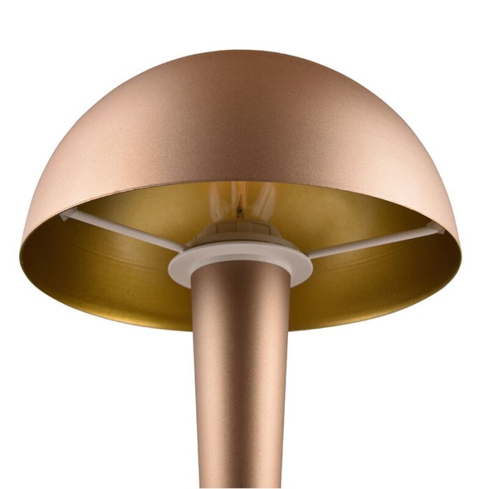 Taupe table lamp modern, Delila, with touch dimmer