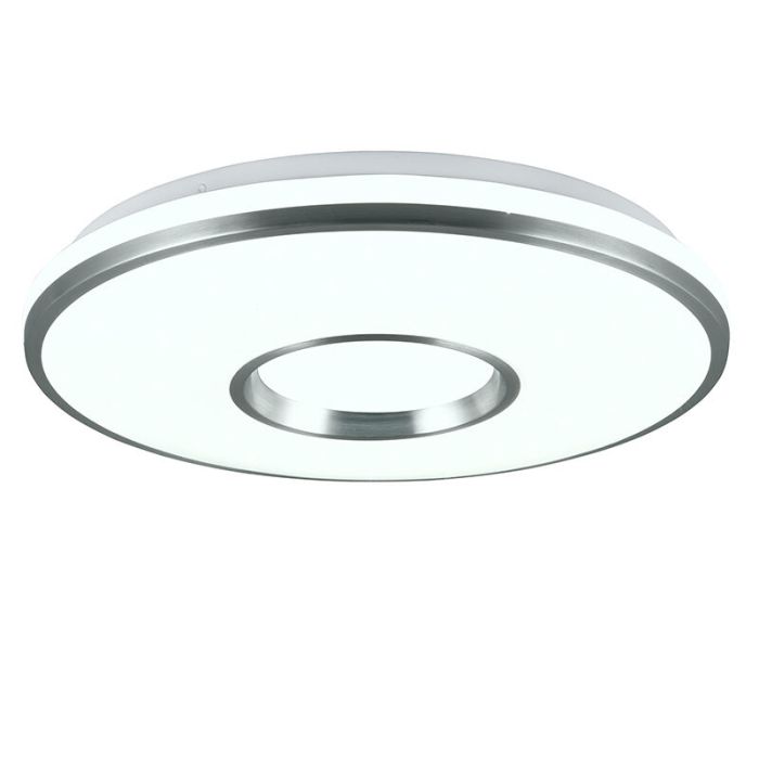 White flush ceiling light plastic, Franz, 21W, RGBW LED, with remote control