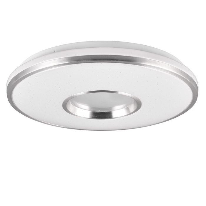 White flush ceiling light plastic, Franz, 21W, RGBW LED, with remote control