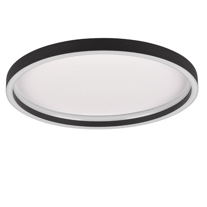 Black flush ceiling light design, Gilbert, 20W, 3000K LED