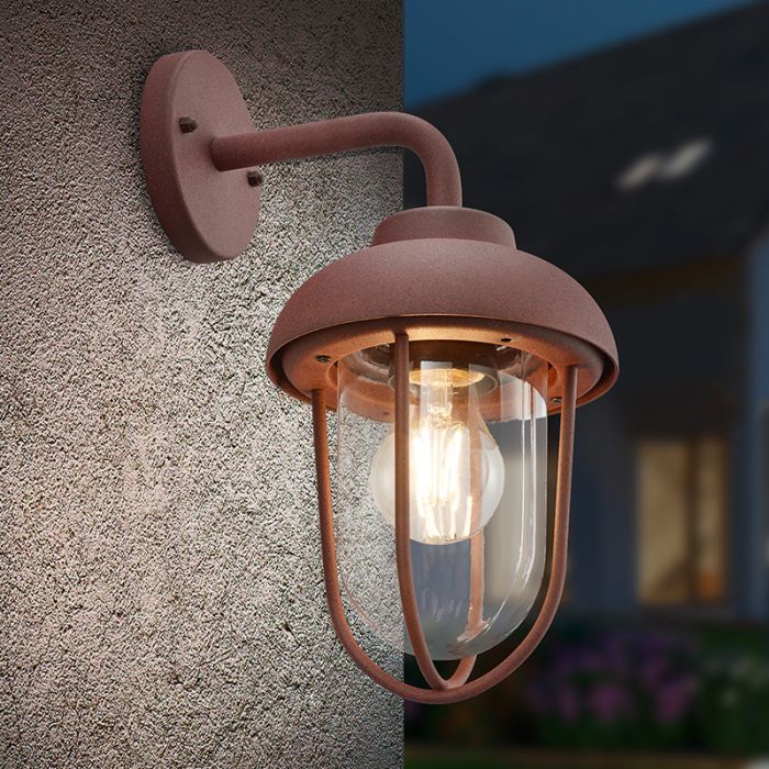 Rust Coloured outdoor light industrial, Trevor, IP44