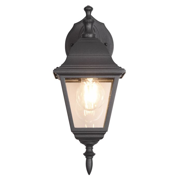 Black outdoor light classic, Lavina, IP44