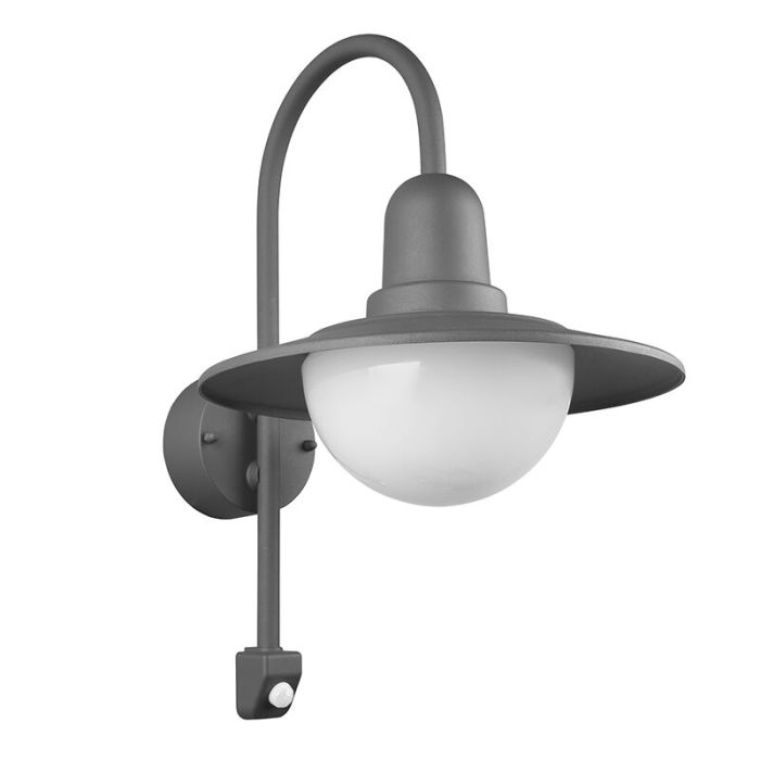 Anthracite outdoor wall light with motion sensor modern, Semmy, IP44