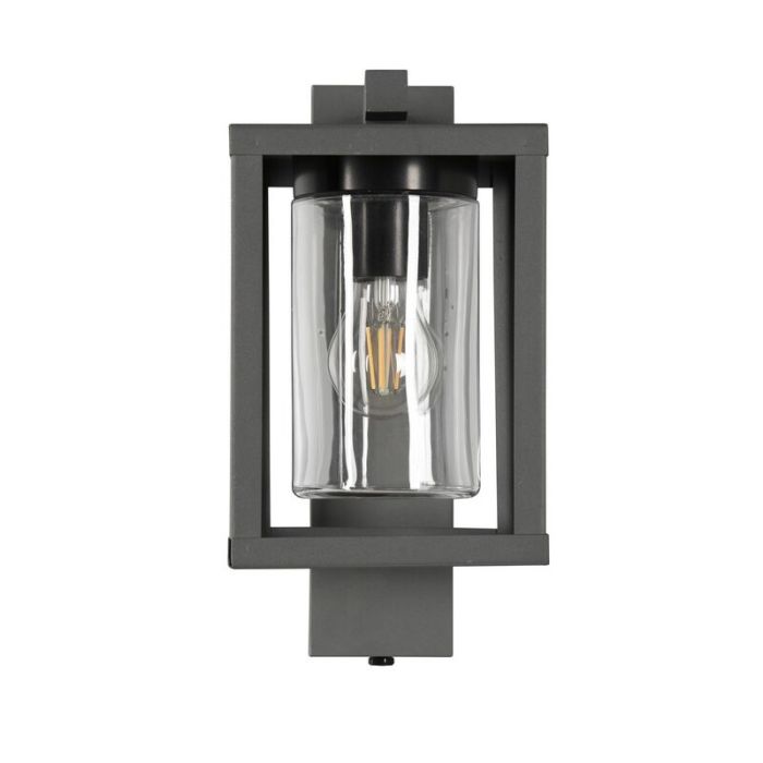 Anthracite outdoor wall light with dusk to dawn sensor modern, Reini, IP44