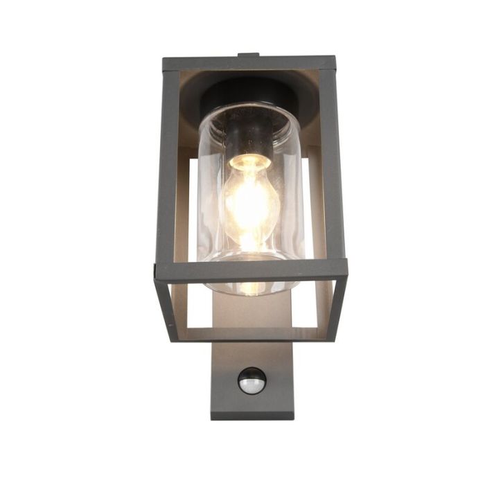 Anthracite outdoor wall light with motion sensor modern, Reini, IP44