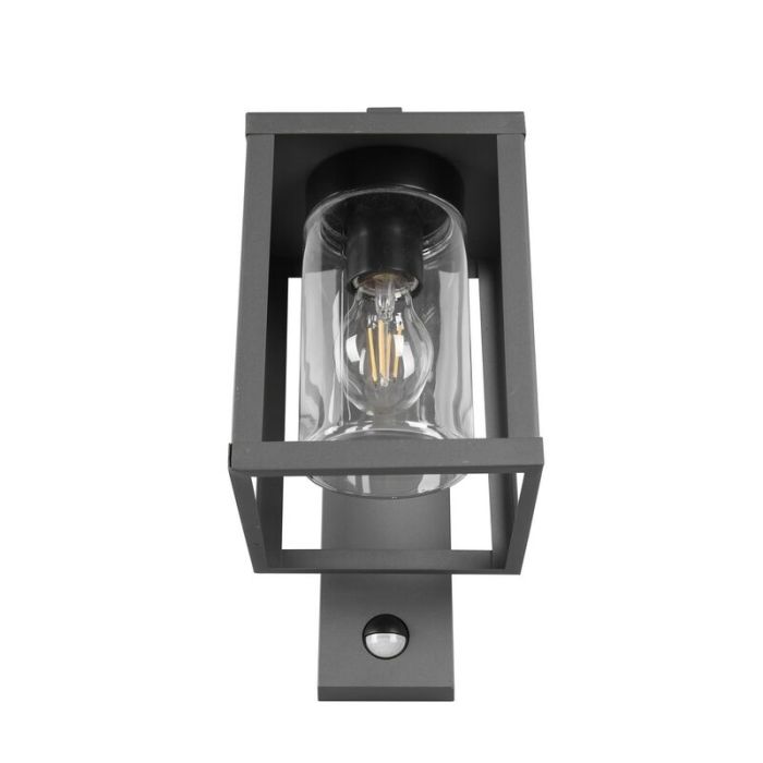 Anthracite outdoor wall light with motion sensor modern, Reini, IP44