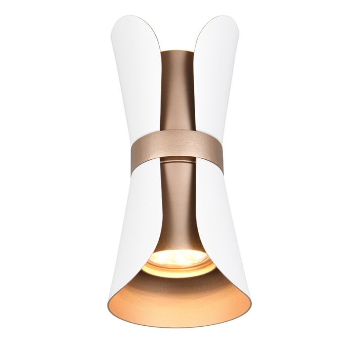 White wall light design, Suad, with switch