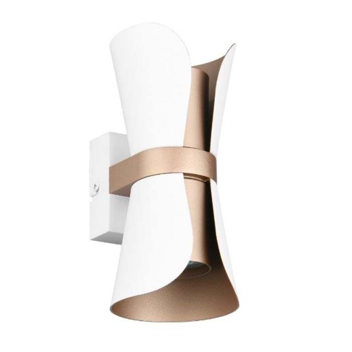 White wall light design, Suad, with switch