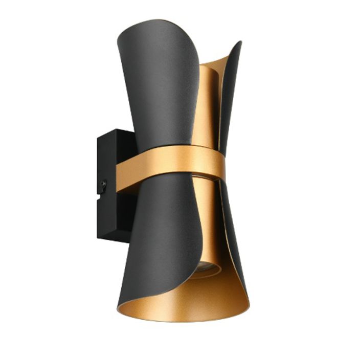 Black wall light design, Suad, with switch