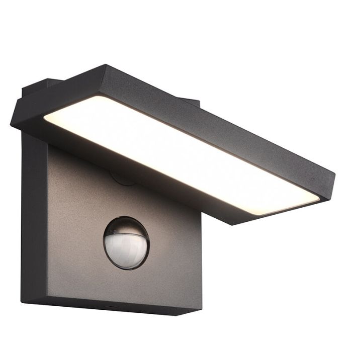 Anthracite outdoor wall light with motion sensor modern, Tabita, 8W, 3000K LED, IP54
