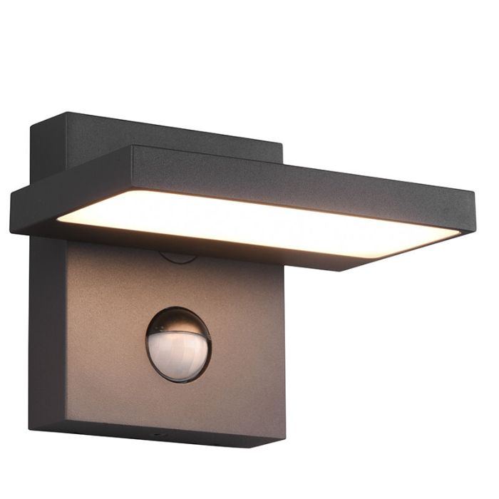 Anthracite outdoor wall light with motion sensor modern, Tabita, 8W, 3000K LED, IP54