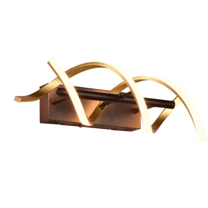 Brass wall light design, Sylvian, 22W, warm to cold white adjustable LED, 3-step dimmable