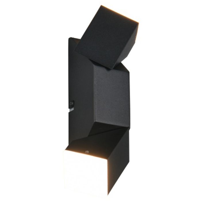 Black up down wall light modern, Lok, 3W, 3000K LED