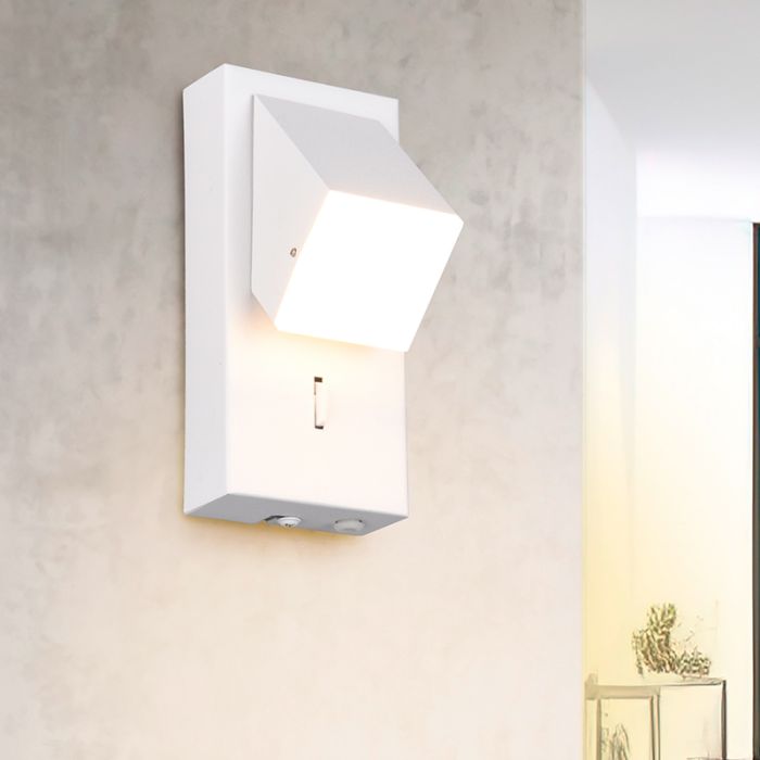 White wall light modern, Lok, 3W, 3000K LED
