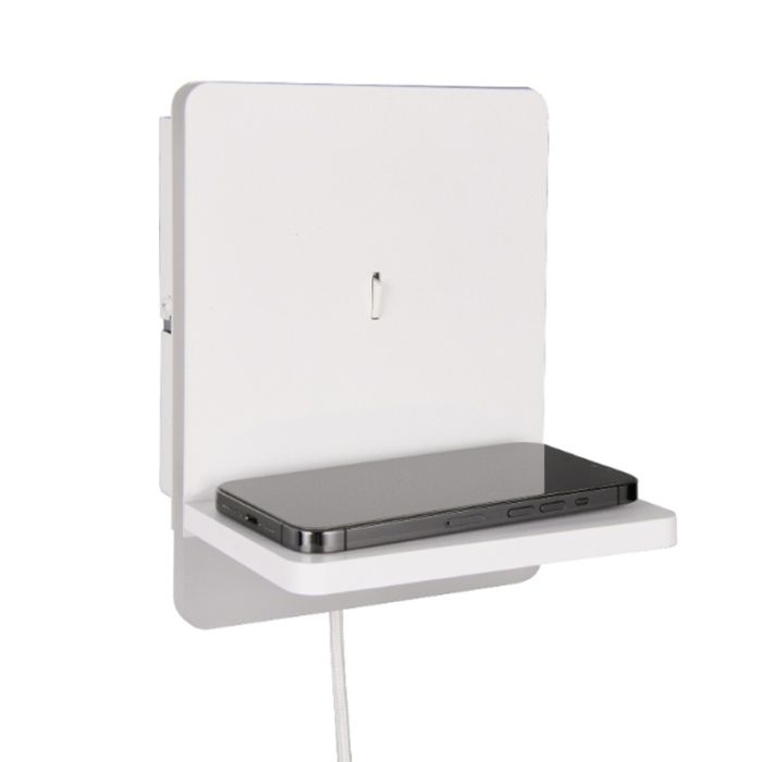White wall light modern, Margje, 9W, 3000K LED, with switch