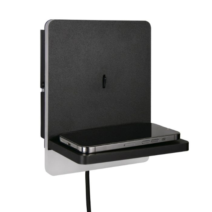 Black wall light modern, Margje, 9W, 3000K LED, with switch