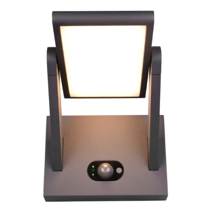 Anthracite solar outdoor wall light modern, Maku, 5W, white switch LED, IP65
