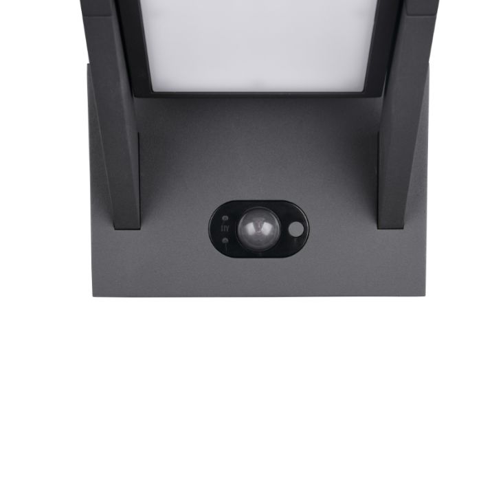 Anthracite solar outdoor wall light modern, Maku, 5W, white switch LED, IP65